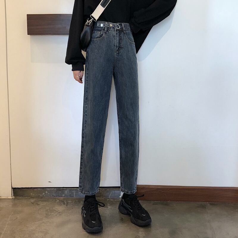 パンツ スプリングハイウェストウェストジーンズ レディース 春物 試着室32047404571