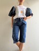 Vintage Levi's 502 Big "E" Art Painted Denim Cutoff Shorts