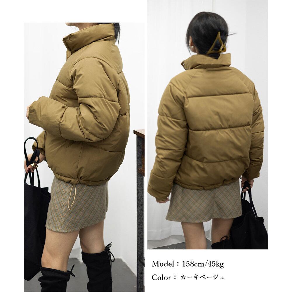 ダウン ジャケット レディース 秋冬 防寒 アウター おしゃれ きれいめ 大人 かわいい 中綿 ブルゾン 暖かい ショート丈 ストリート系 アメカジ 大人可愛い 大人女子