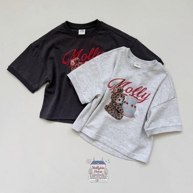 【取寄】mollybin｜chichi pigment tee｜チチピグメントTシャツ｜XS-JS｜kids&jr｜26 autumn