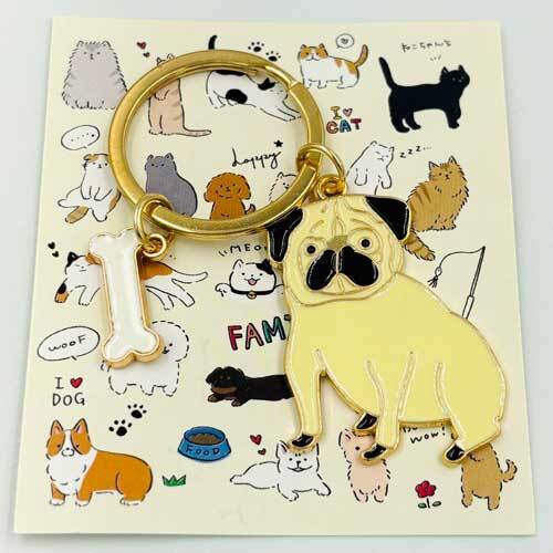 キーホルダー【フレンチブルドッグ・パグ・ボストンテリア】 | Buff Store