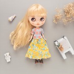 【２点セット】トレーナースカートセット服（花黄色）リカちゃんネオブライス