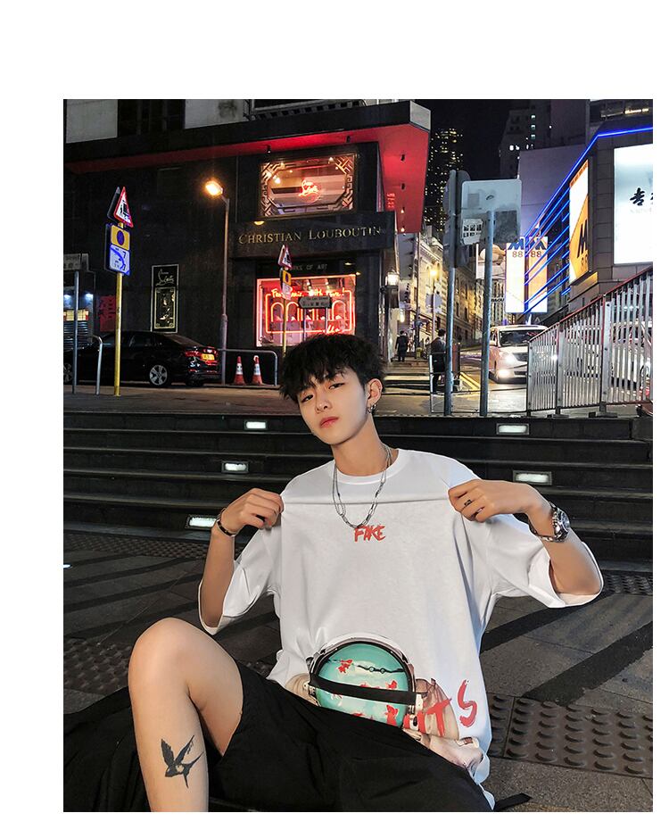 全2色 Tシャツ カットソー プリント カジュアル おしゃれ