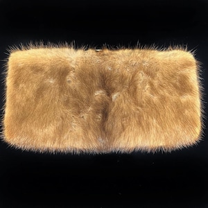 Genuine fox fur clutch purse