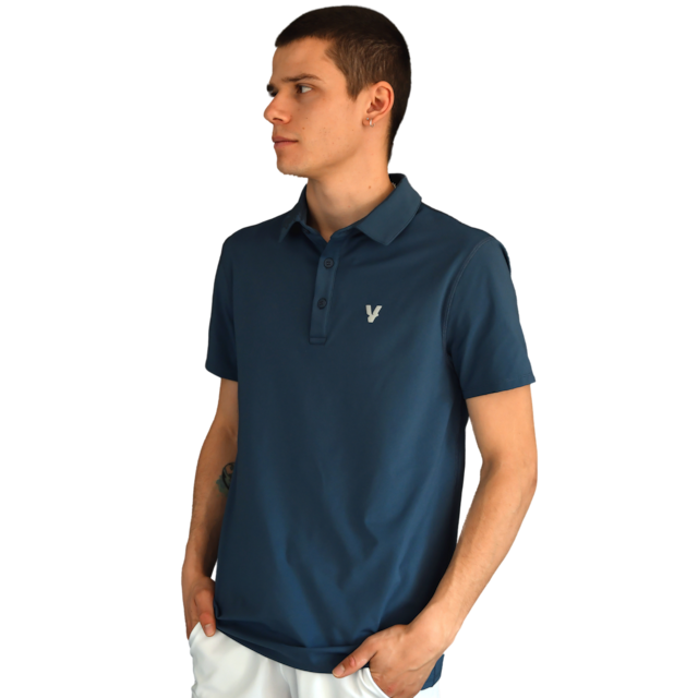 【スポーツウエア】Performance Polo shirt teal blue (パデル)