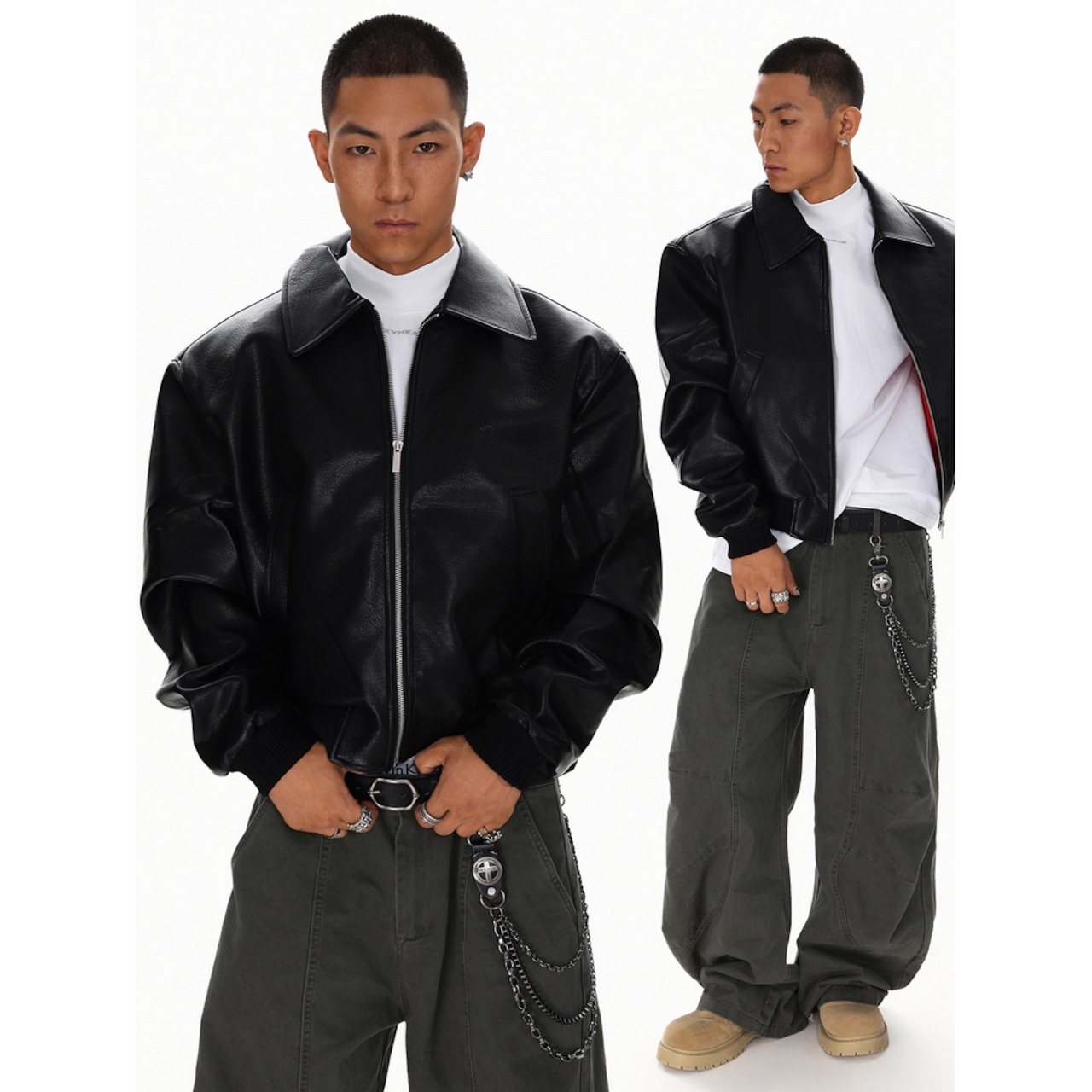 ストリート PUレザー ジャケット T1997