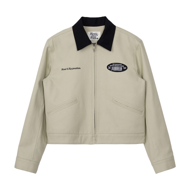 [Rest & Recreation] RR PATCH COTTON JACKET - BEIGE 正規韓国ブランド 韓国ファッション 韓国代行 レストアンドレクリエーション restrecreation 日本 店舗