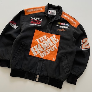 -USED- KIDS NASCAR "THE HOME DEPOT" RACING COTTON JACKET -BLACK- [M]