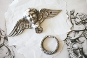 1900s フランス  ルーベンス 聖アンデレの殉教的プットーと大きなハンドルc ツマミ アンティーク
