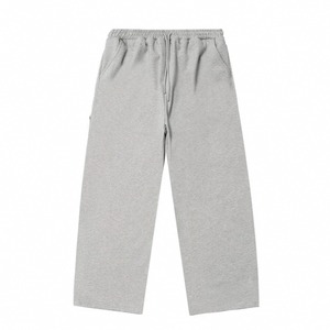 Waist elastic drawstring wide sweatpants 0159