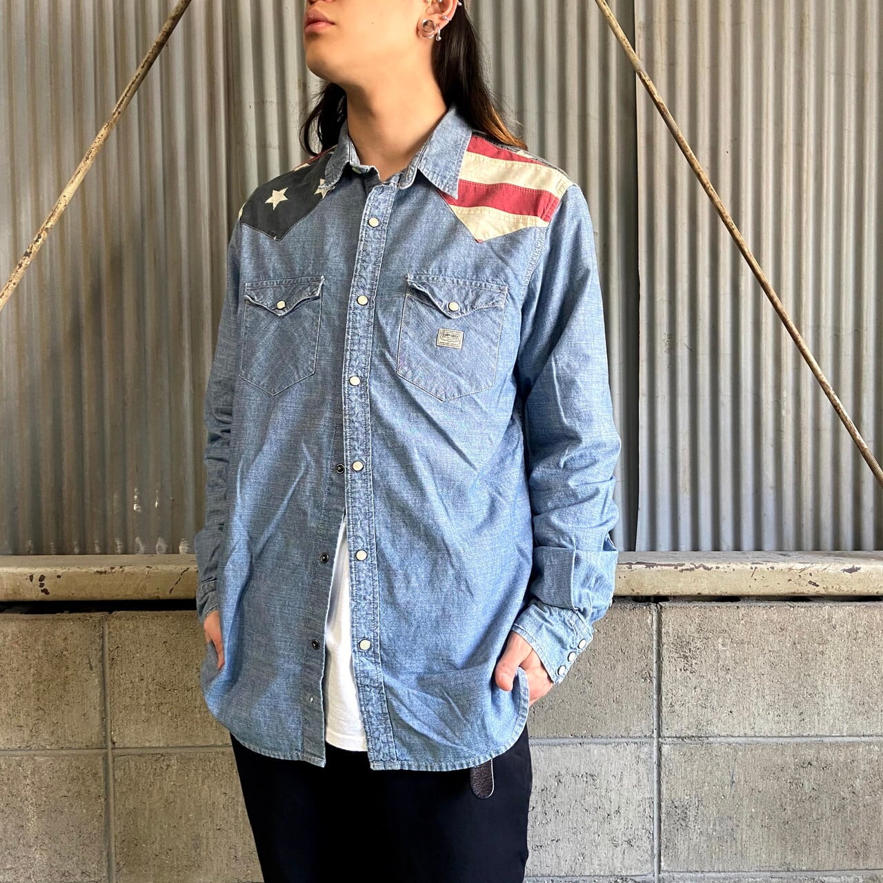 DENIM \u0026SUPPLY デニムジャケット 3rd M ネイティブ柄メンズ