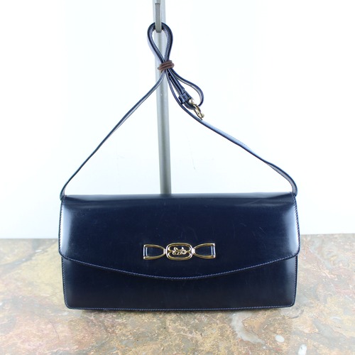 .VINTAGE CELINE CARRIAGE LOGO LEATHER SHOULDER BAG MADE IN FRANCE/ヴィンテージセリーヌ馬車ロゴレザーショルダーバッグ2000000050959