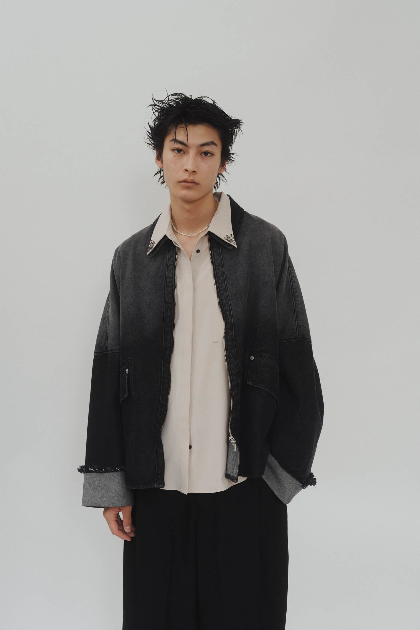 Knuth Marf】denim over shirt jacket(unisex) / vintageblack | PuKu 