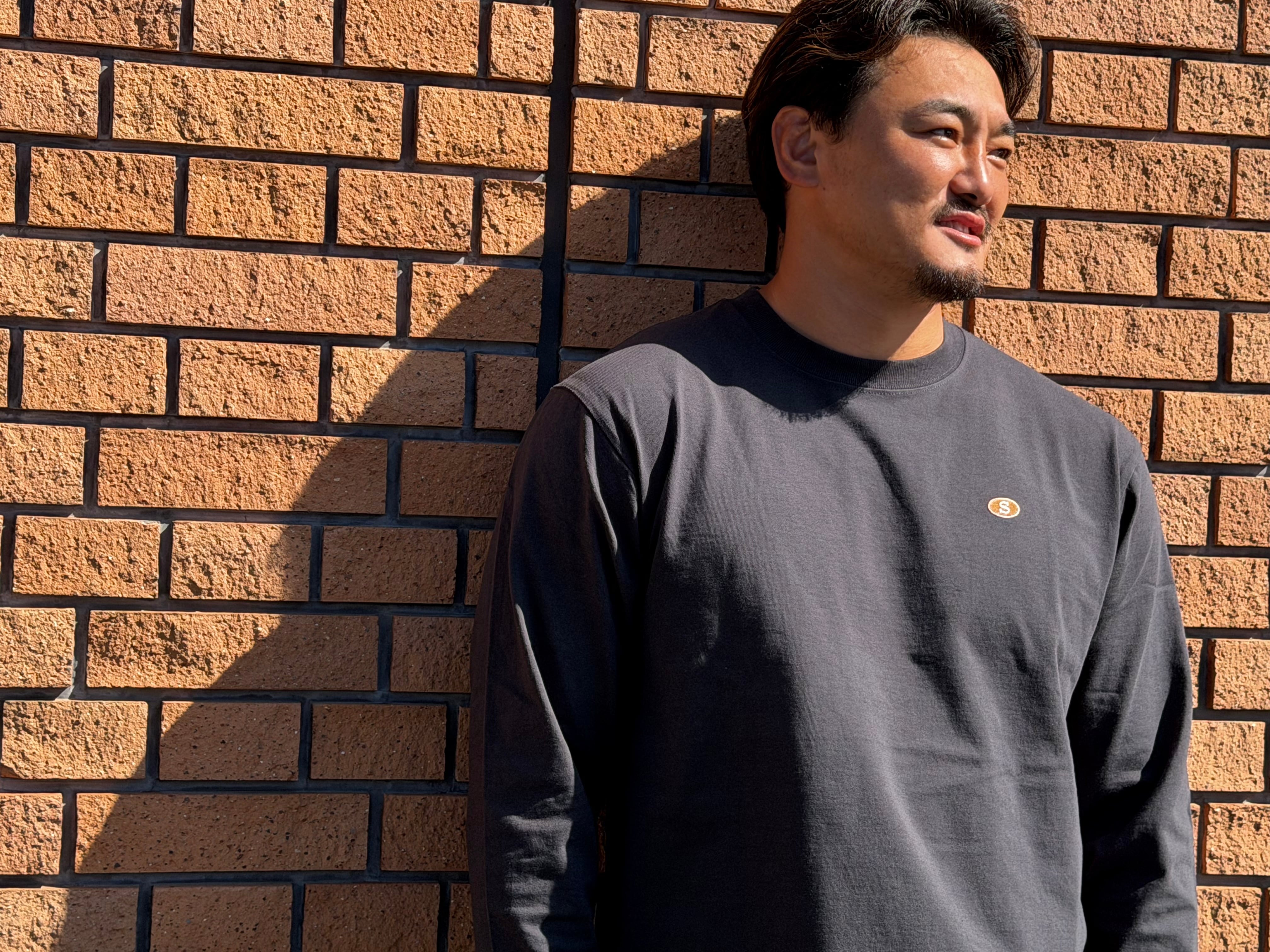 ScrumTime patch ロングTシャツ チャコール