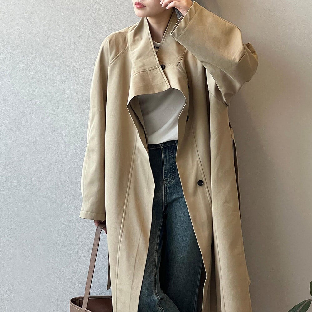 トレンチコート レディース ロング丈 ダブルブレスト ポケット付き 無地 ウエストマーク 春 秋 冬 大人 可愛い きれいめ シンプル おしゃれ 上品 大人女子 通勤 OL オフィスカジュアル 通学 学生 大学生 卒園式 卒業式 入園式 入学式 お出かけ 普段使い XL 2XL ベージュ レディーストレンチコート ロング丈 ダブルブレスト ポケット付き 無地