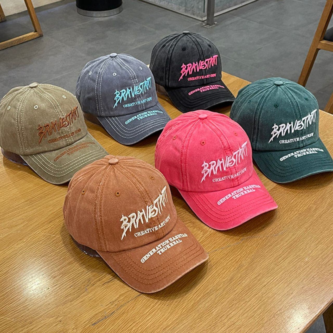 ヴィンテージライクロゴエンブロイダリーキャップ 6col R02349