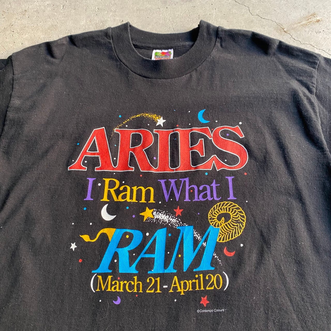 90年代 ヴィンテージ ARIES RAM おひつじ座 プリントTシャツ メンズL 