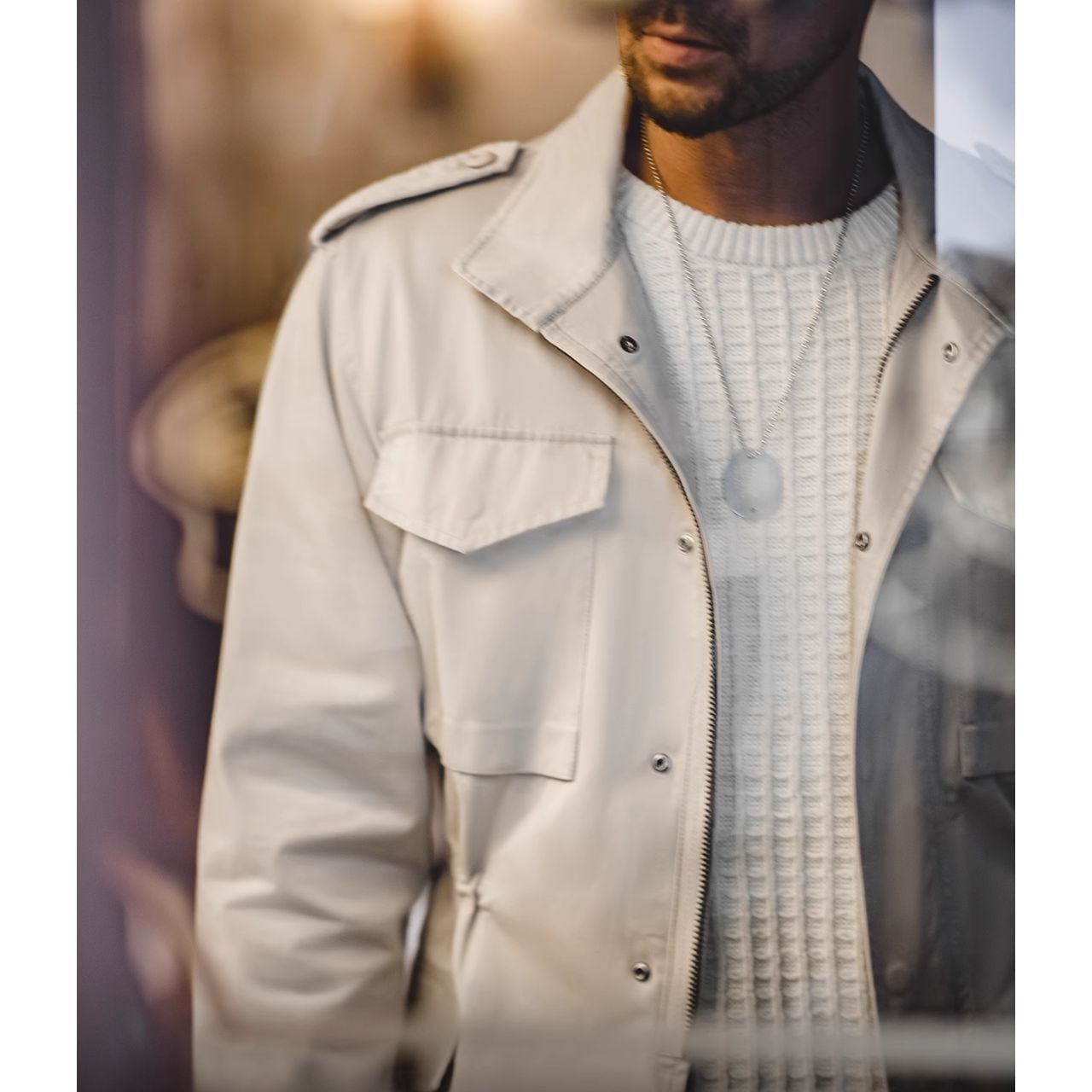 フラップポケットジップアップジャケット G162