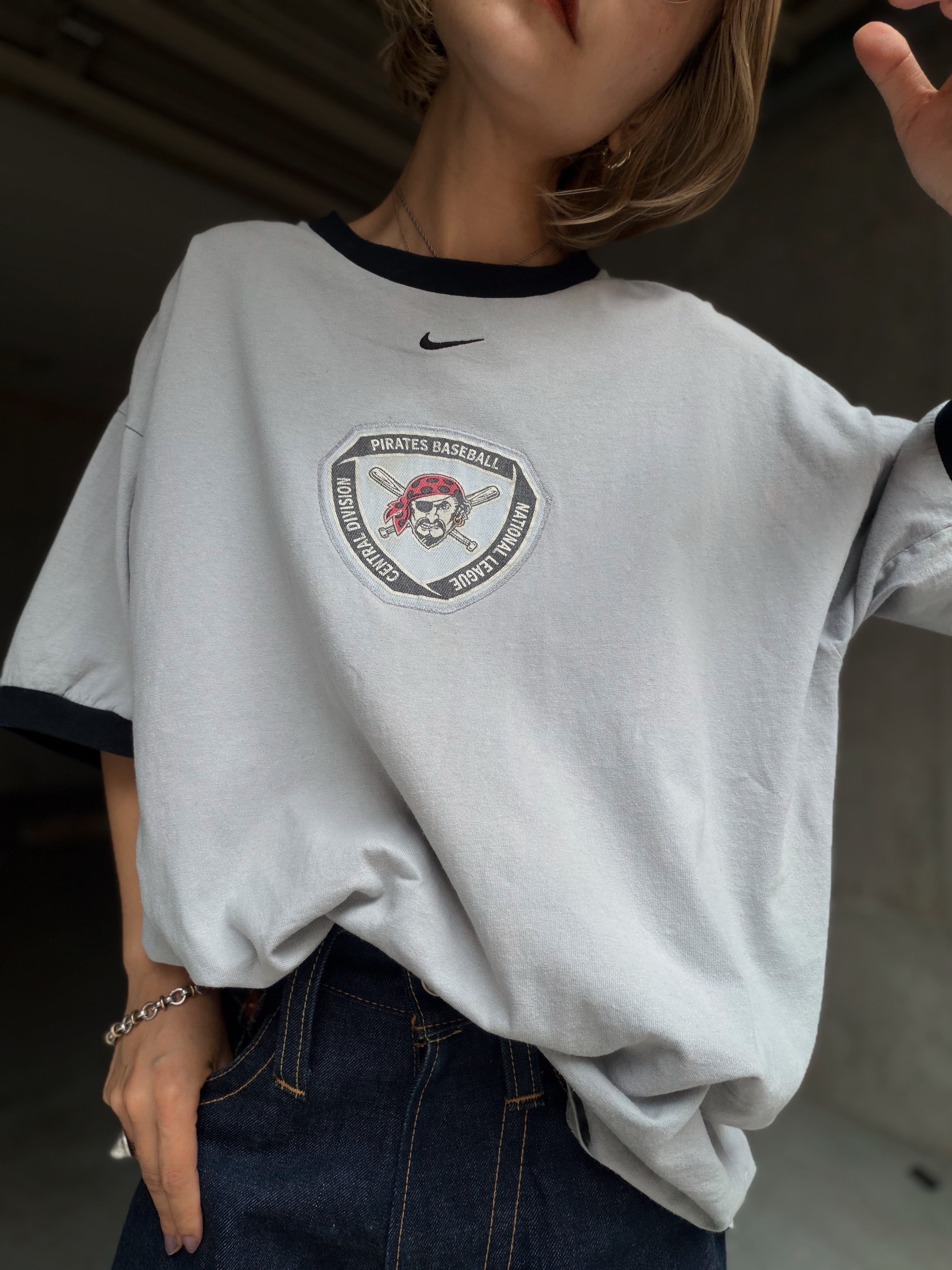 (CS2353)00’s NIKE × Pittsburgh Pirates ringer tee made in Mexico