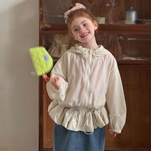 春薄手フリルジャケット