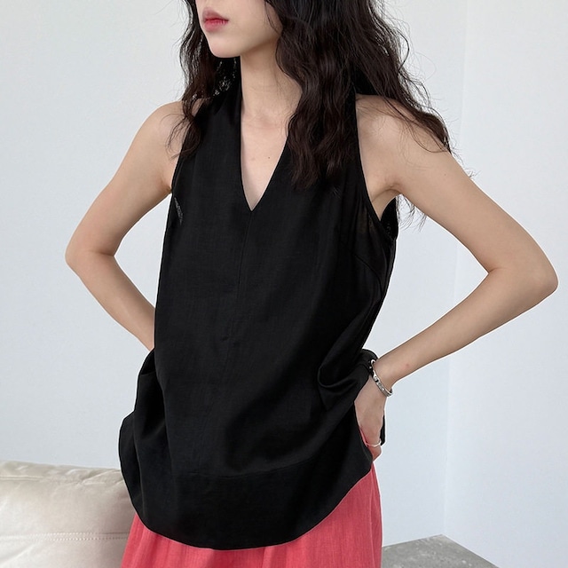 v-neck halter neck shirt 10944