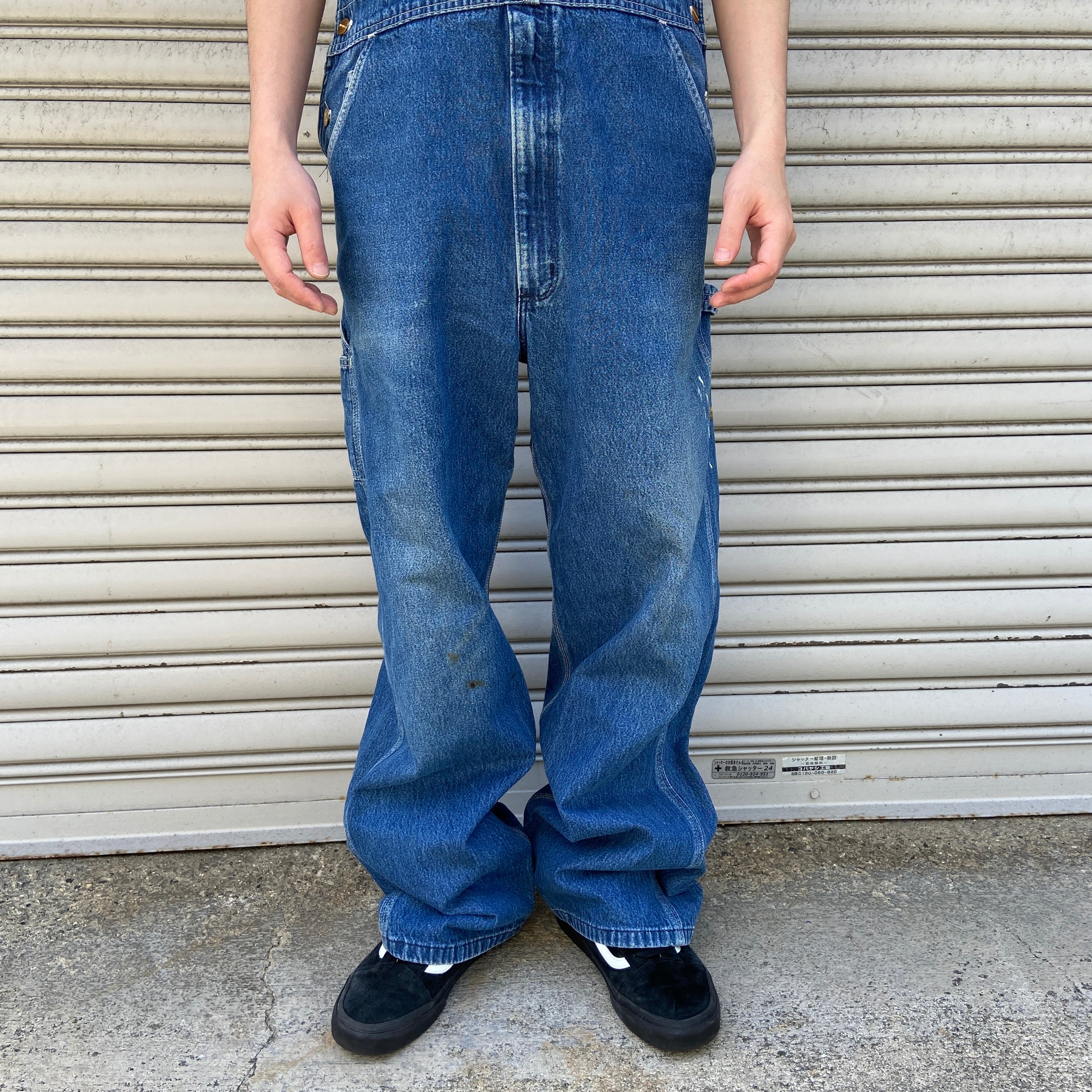 90s Carhartt カーハート デニムオーバーオール ワーク ペンキ 90s Carhartt カーハート デニムオーバーオール ワーク ペンキ