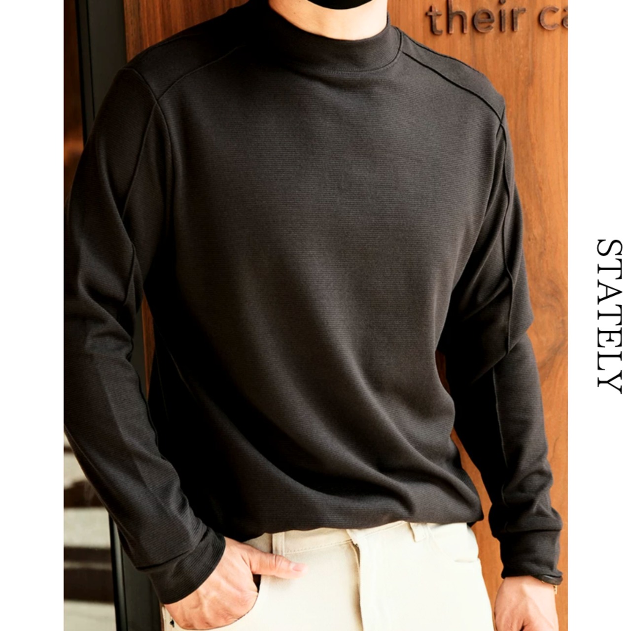 Urban Mockneck ストレッチトップス/5color_T77・画像4