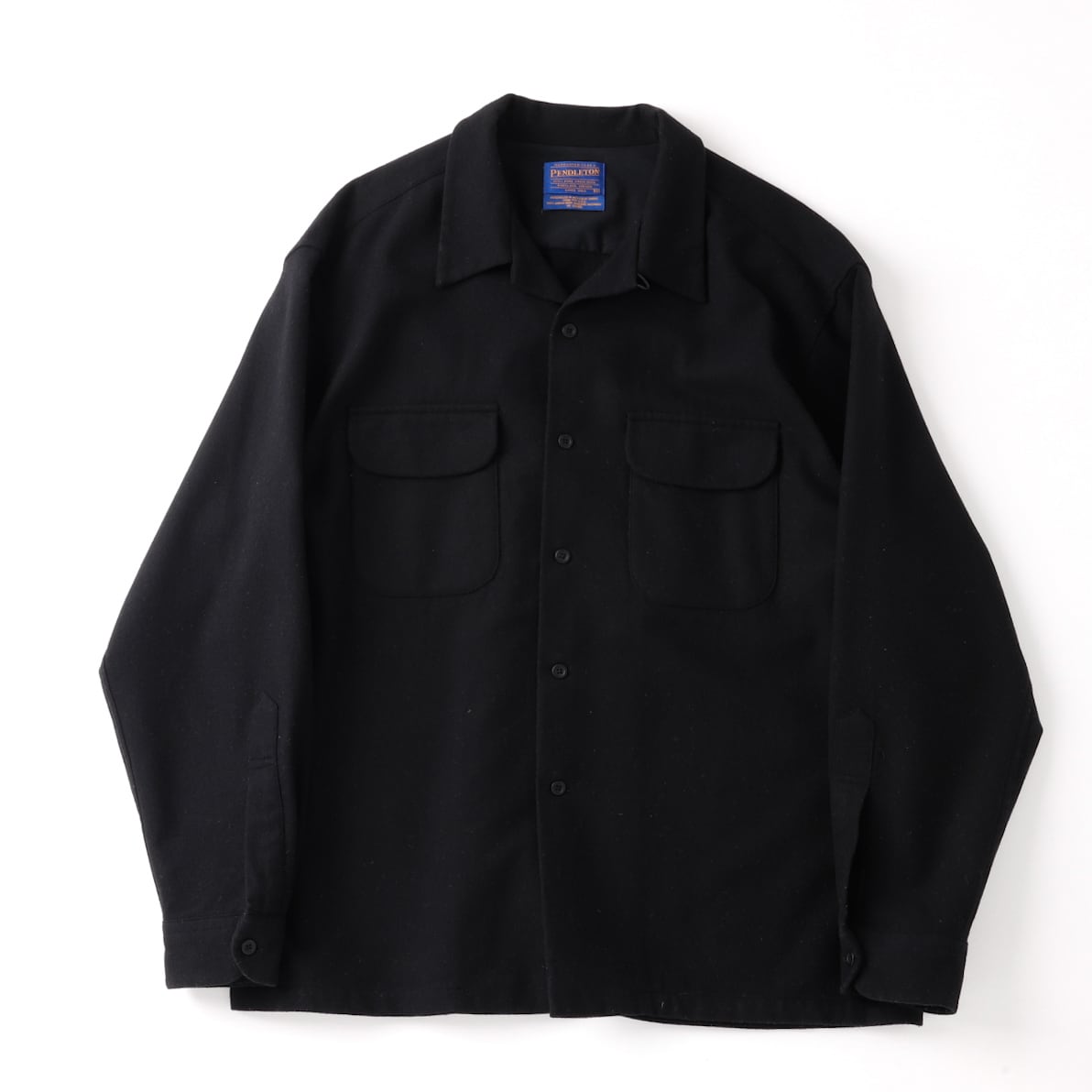 極美品】90s PENDLETON ombre Black wool shirts made in USA mint