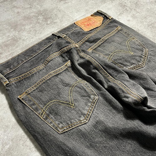 【W34 L34】 メキシコ製 usa levi's 先染ブラック 501xx 詳細写真15