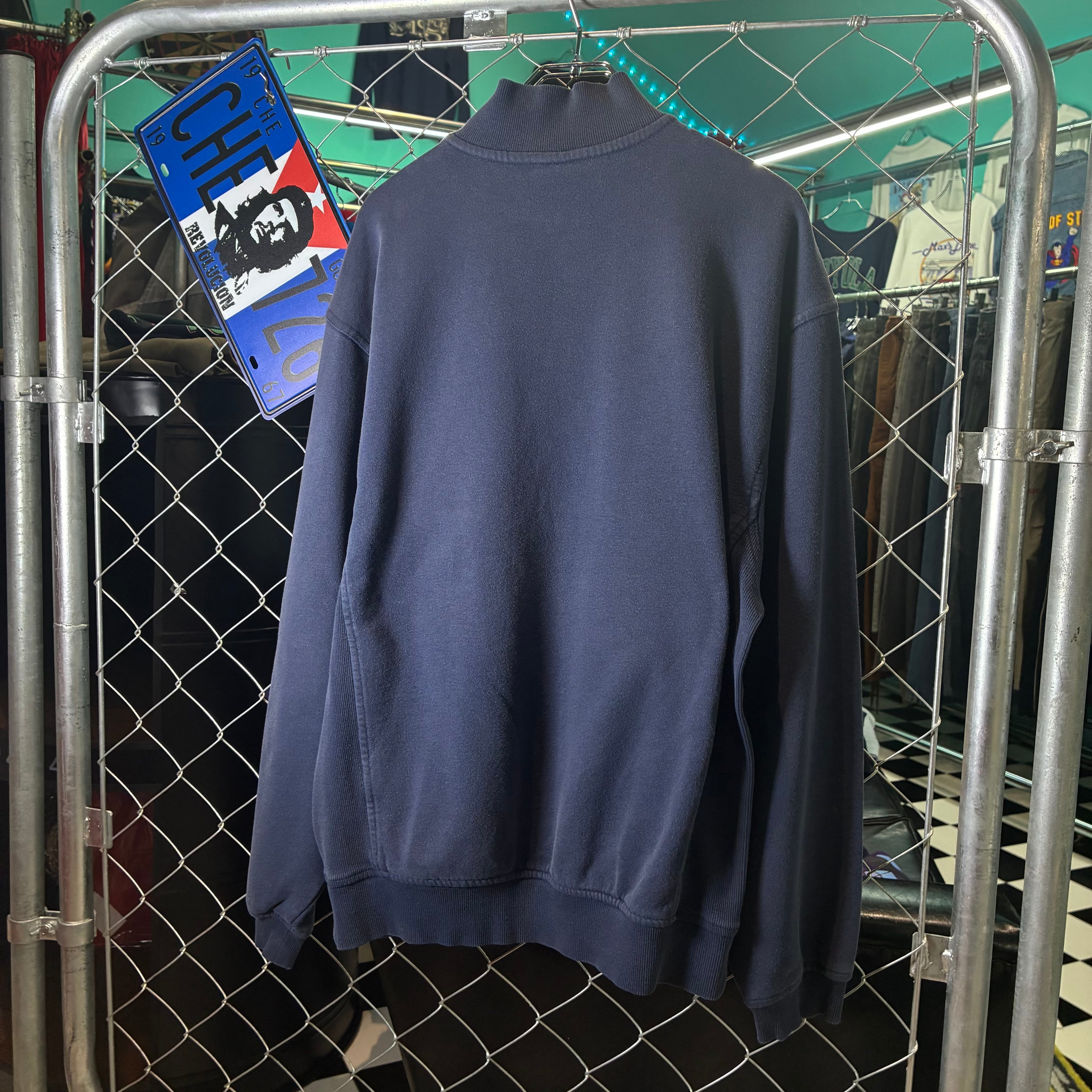 NIKE ハーフジップスウェット ネイビー ワンポイントスウィッシュ