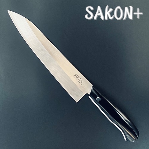 SAKON+ 牛刀 包丁 片刃 210mm 左近プラス 土佐刃物 vee-tech メタクリル人工大理石柄