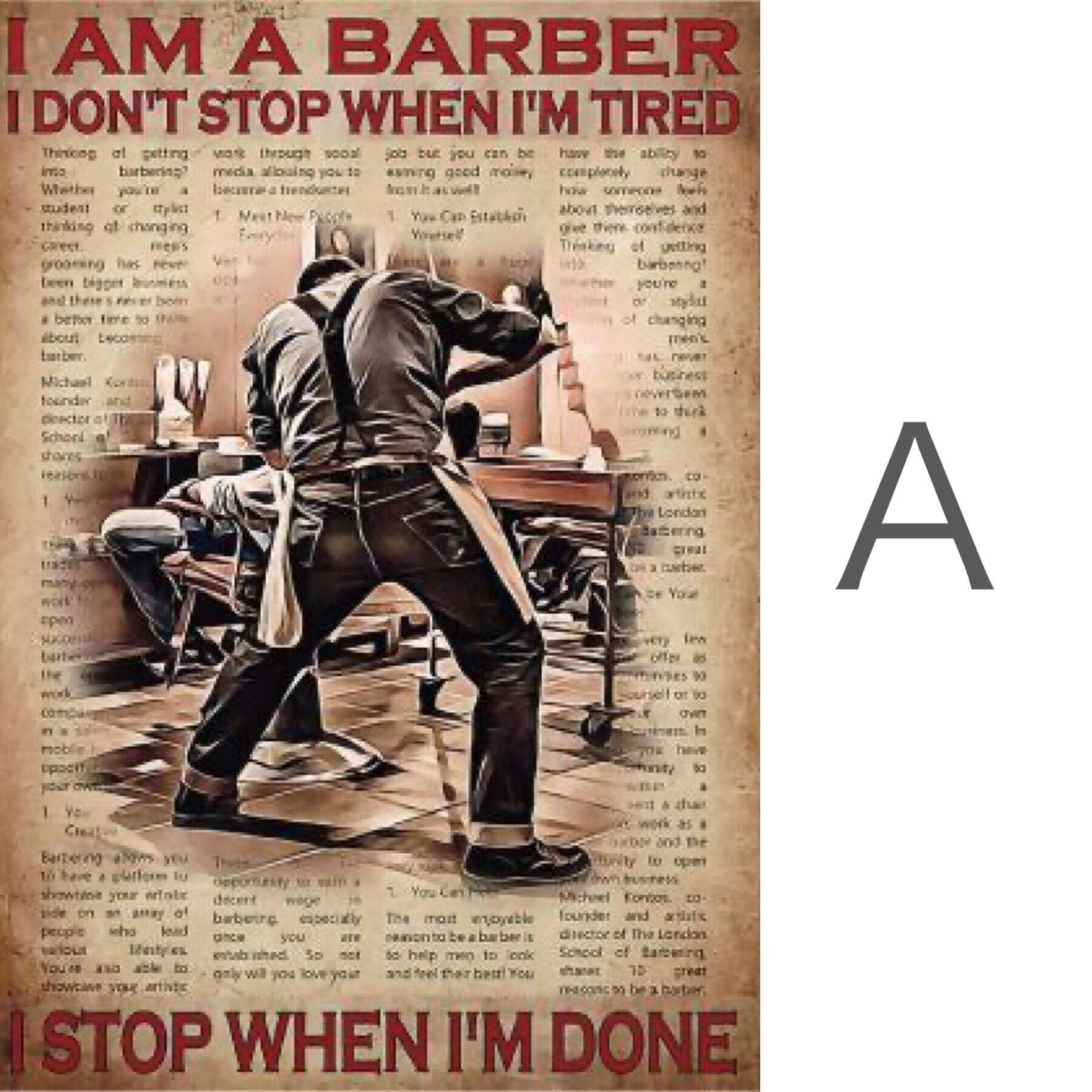 A】バーバーショップポスターTM-1 | 理容美容バーバー用品の通販
