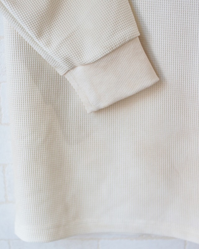 【Select】ワッフルヘンリーネック ピグメント長袖Tシャツ　(260917)