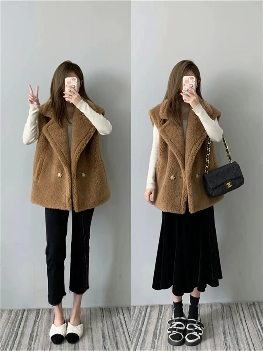 【即納】ベアショート丈ベスト