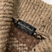 Austin Reed オースティンリード ノルディック ショールカラー ネップ ウールニット カーディガン サイズ L /ベージュ系