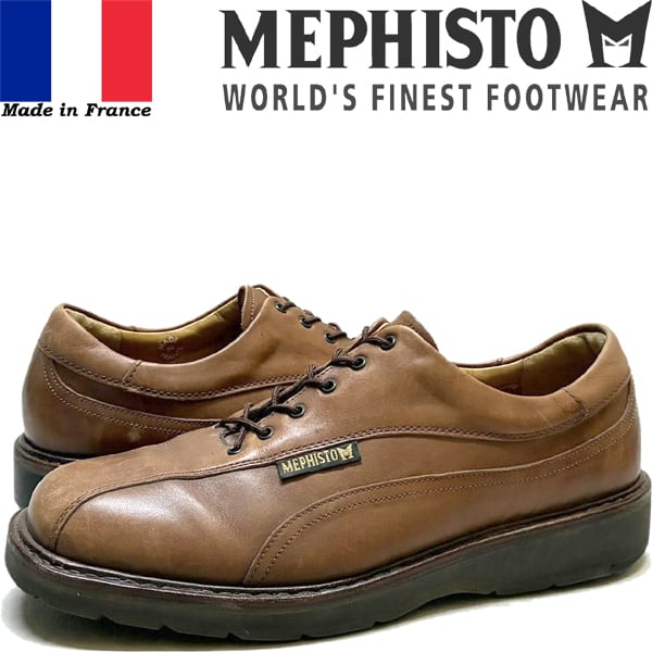 1点物◇フランス製Mephisto革靴メフィスト茶レザーシューズ古着メンズ