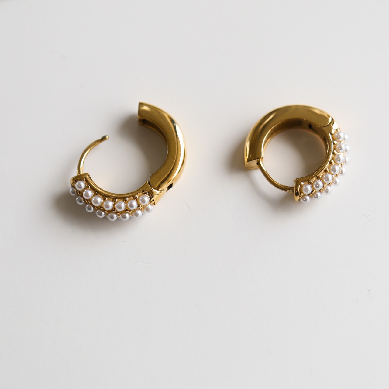 再入荷* stainless pearl hoop pierce SP409