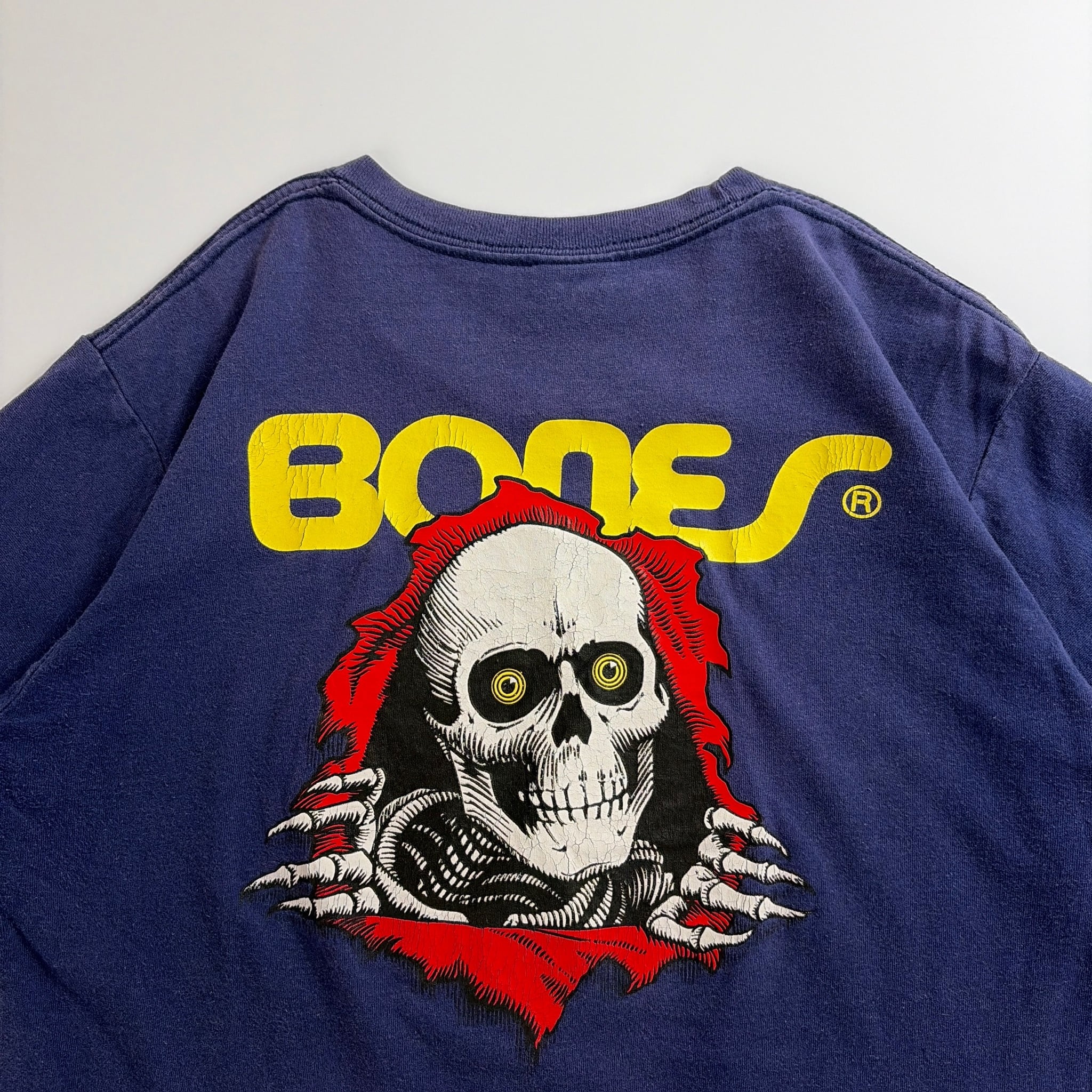 00s Powell Peralta Bones Skull Tee Navy