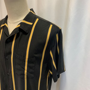 6730  デザインシャツ ストライプシャツ ヴィンテージ  輸入古着 XL