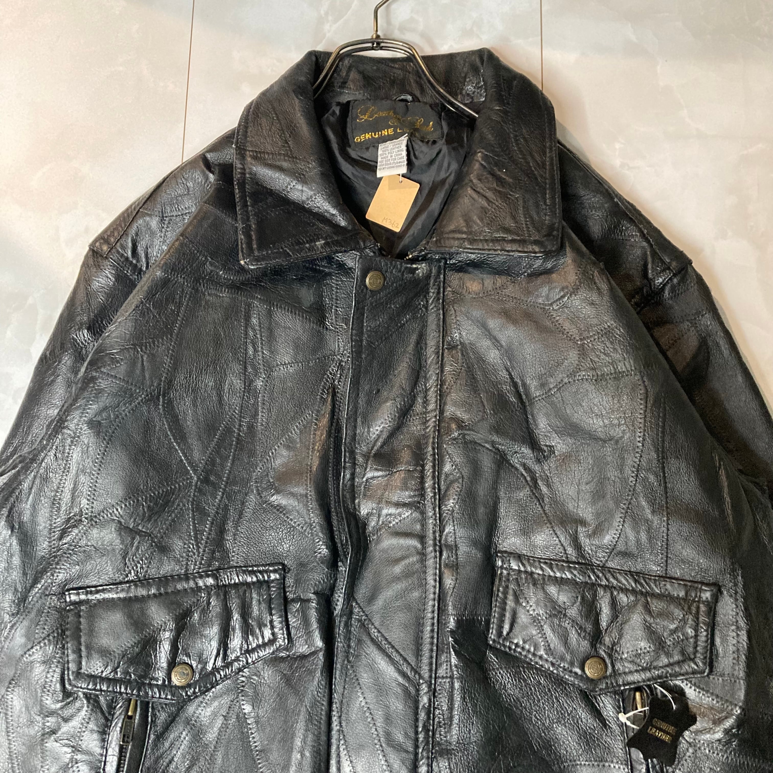 GENUINE LEATHER レザージャケット L | 古着屋OLDGREEN GENUINE LEATHER レザージャケット L | 古着屋OLDGREEN
