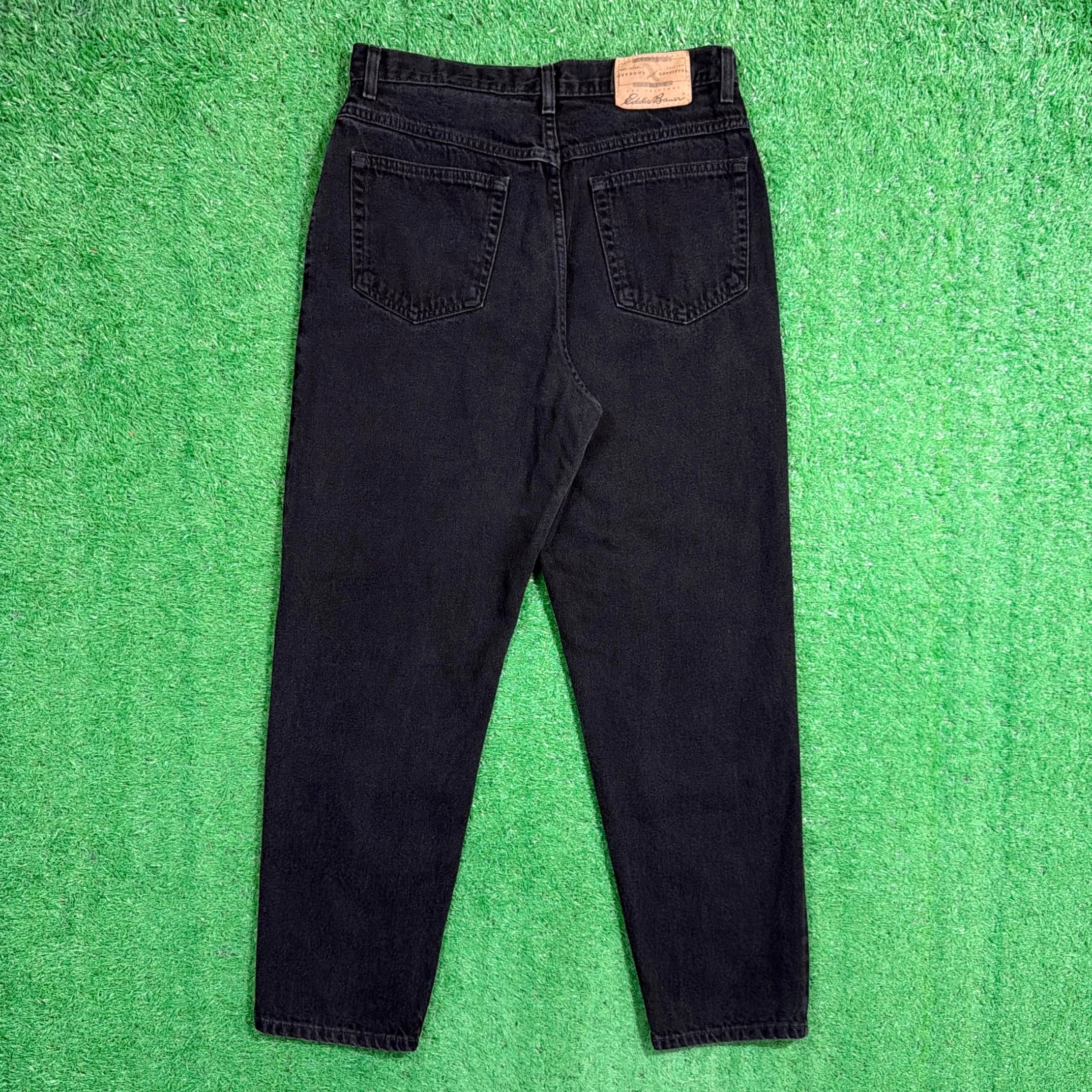 Lady's】 90s Eddie Bauer ブラック デニムパンツ / アメリカ製 USA製
