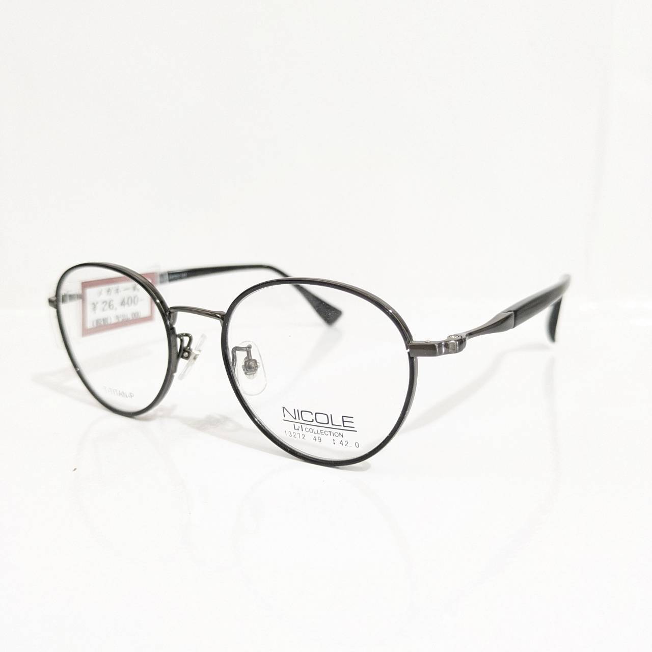 【NICOLE】ボストンメタルフレーム ブラック