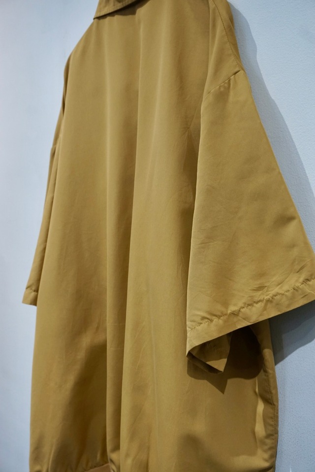 polyester s/s zip shirt