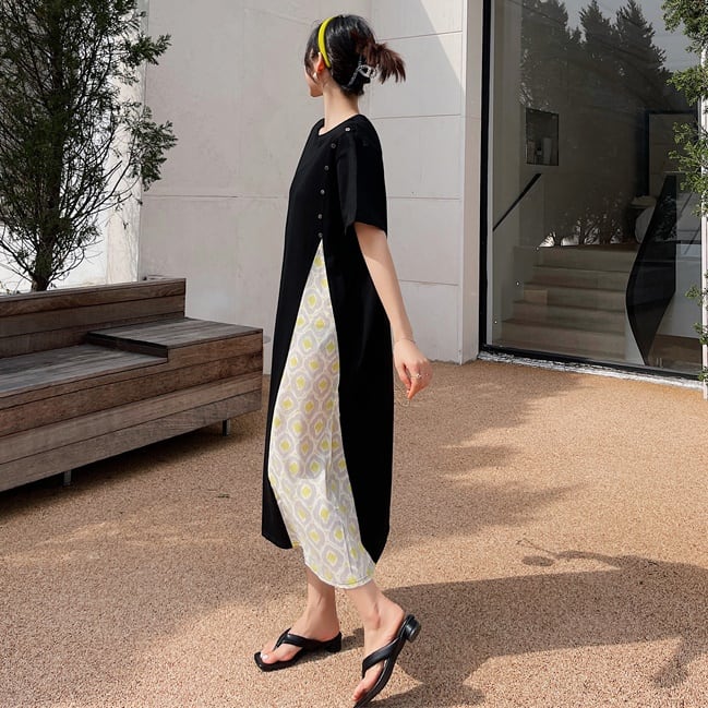 レオパード柄フェイクツーピースワンピ (R_104) | ANIGARA