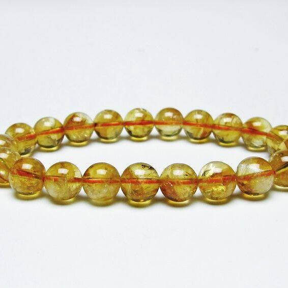 シトリンクォーツ ブレスレット 虹入り 9mm シトリン ブレス 一点物 メール便可 [M便 1/10] 111-46235