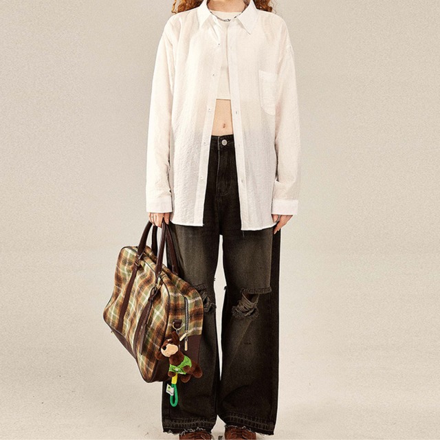 sheer loose shirt　シアールーズシャツ　J0210