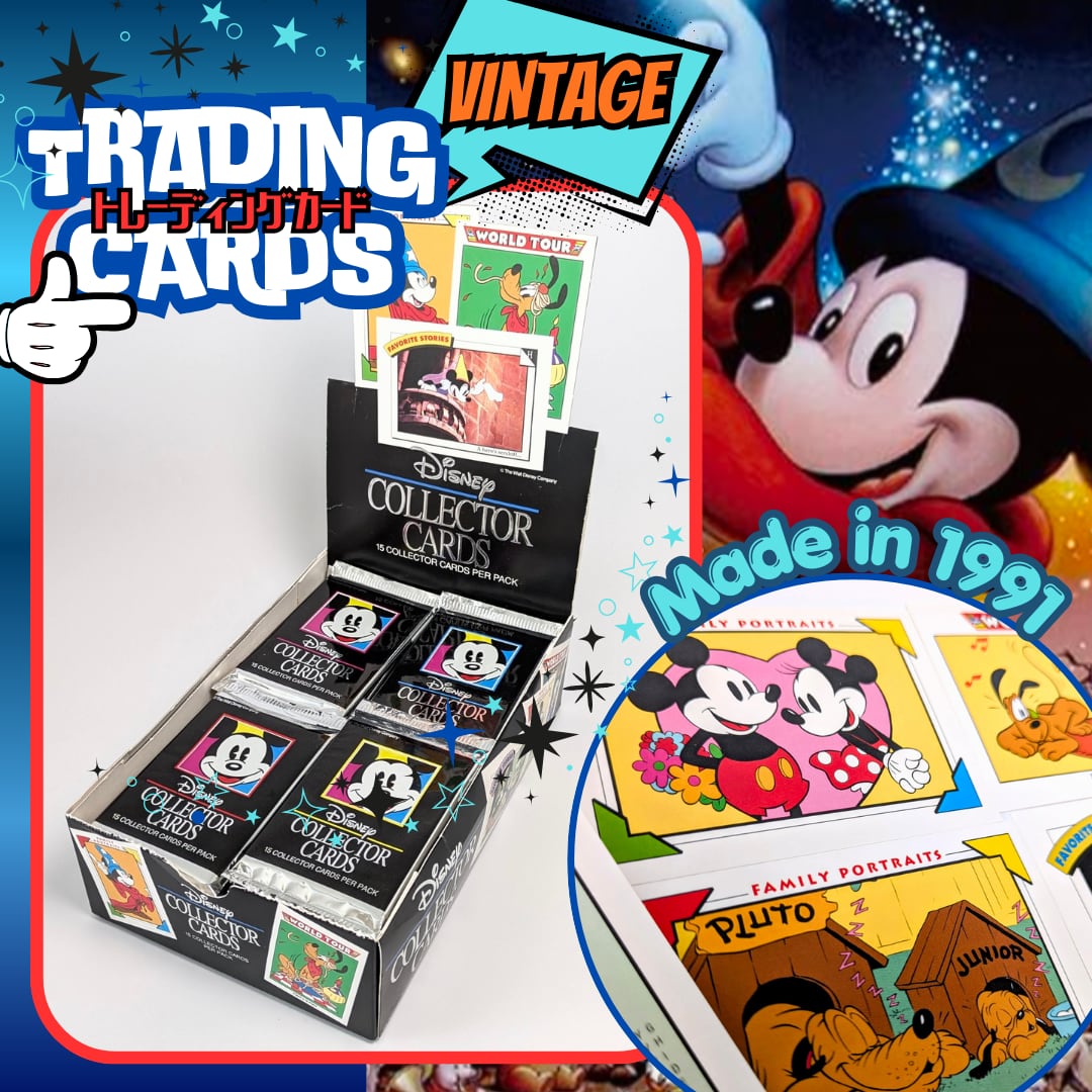 ☆送料無料！☆1991年製 【 Disney Collector Cards ディズニーコレクターカード 】VINTAGE トレーディングカード単品 （1個=15CARDS）〚アメリカン雑貨 アメトイ〛