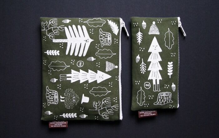 CBB Canvas Pouch L 01_Space travel / 01_Forest