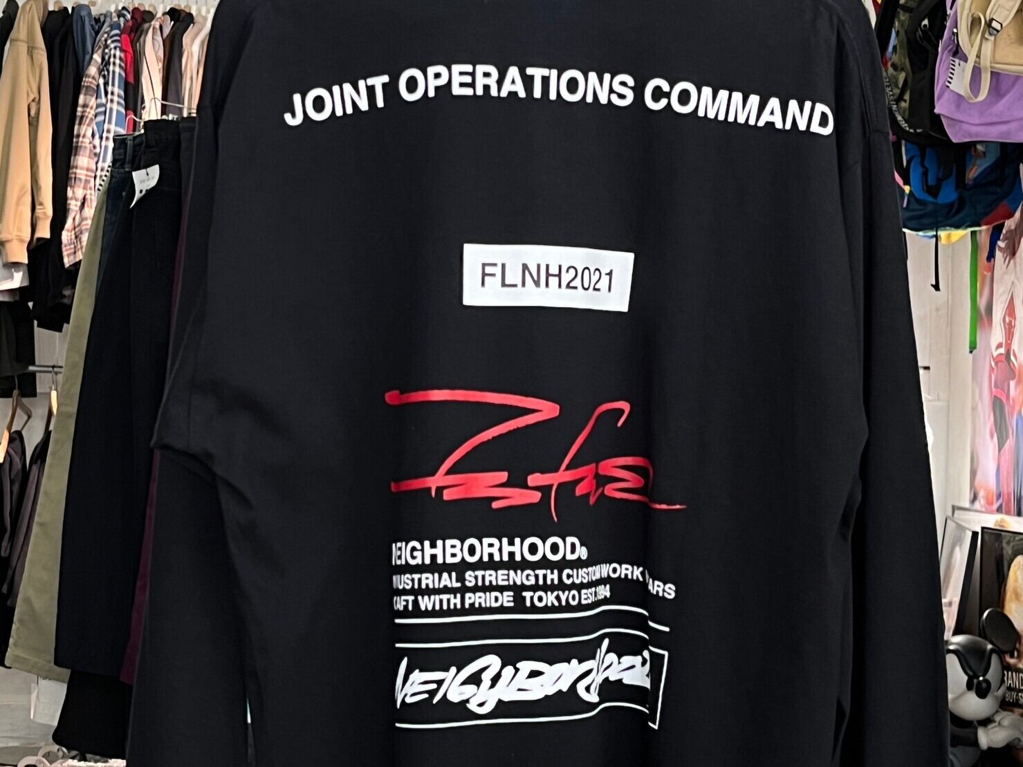 NEIGHBORHOOD × FUTURA FL/C CREW LS TEE BLACK XL 212PCFTN-CSM01 