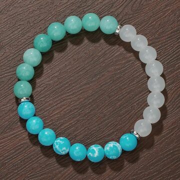 11.1mm～11.5mm スノーアクアマリン さわやかブルー 雪模様 大玉 